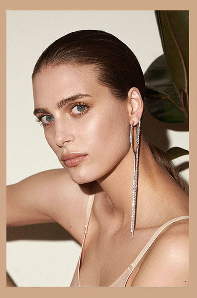 Girl Wearing Diamond Earrings