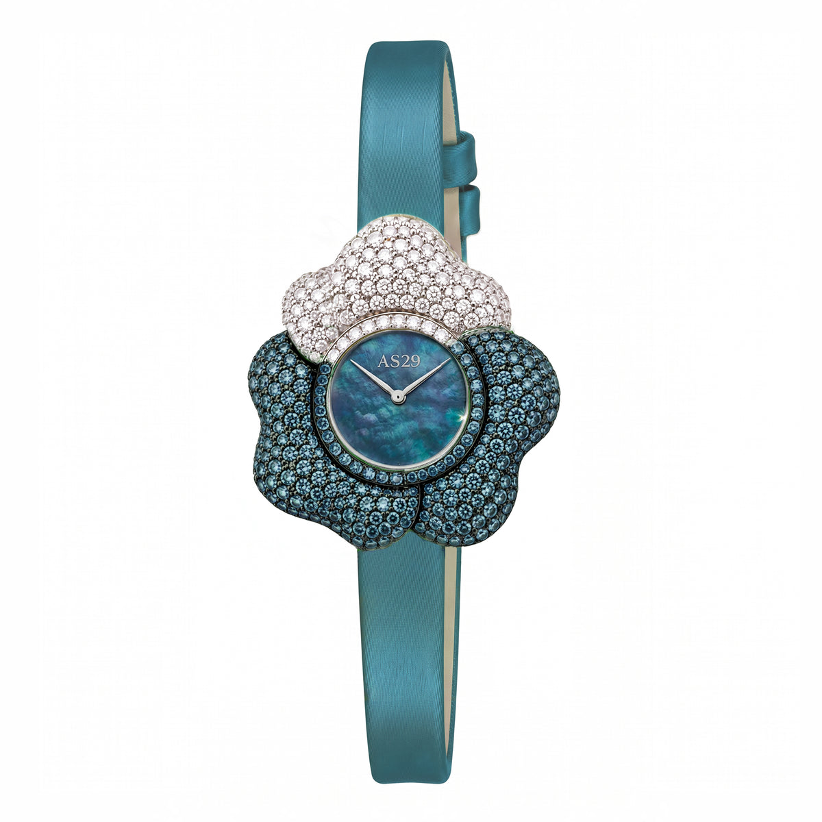 BLOOM White and Blue WATCH with MOTHER OF PEARL DIAL