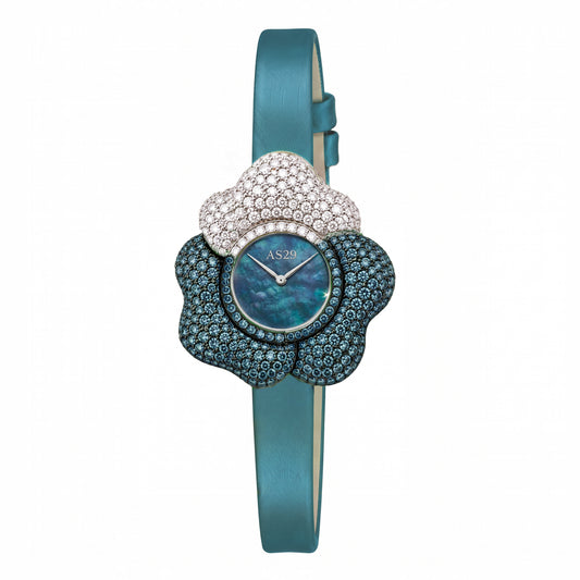 BLOOM White and Blue WATCH with MOTHER OF PEARL DIAL