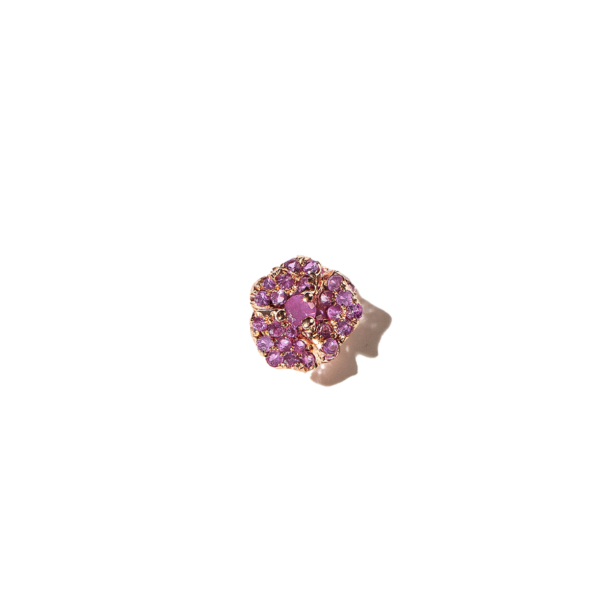 Bloom Petit Pink Gold Ear Cuff in Dark Pink