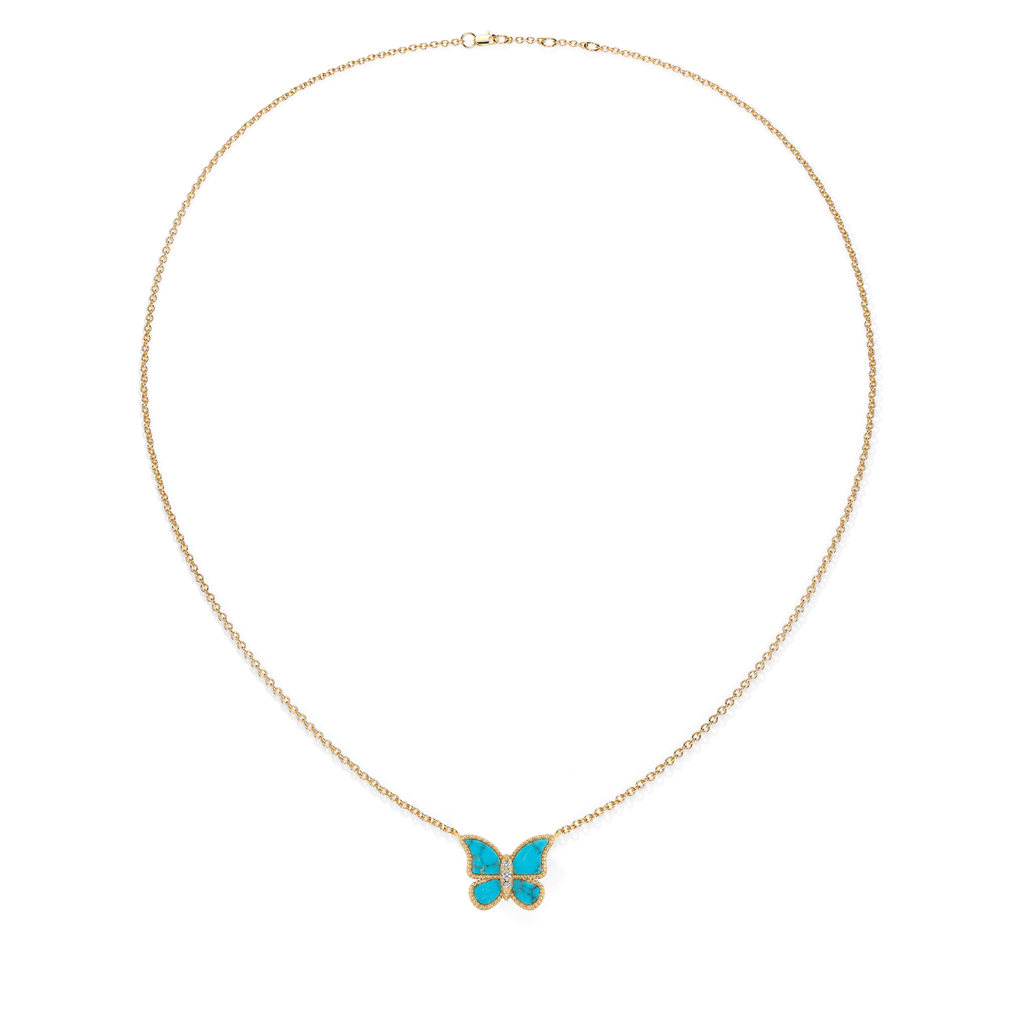 Turqouise Small Butterfly Necklace