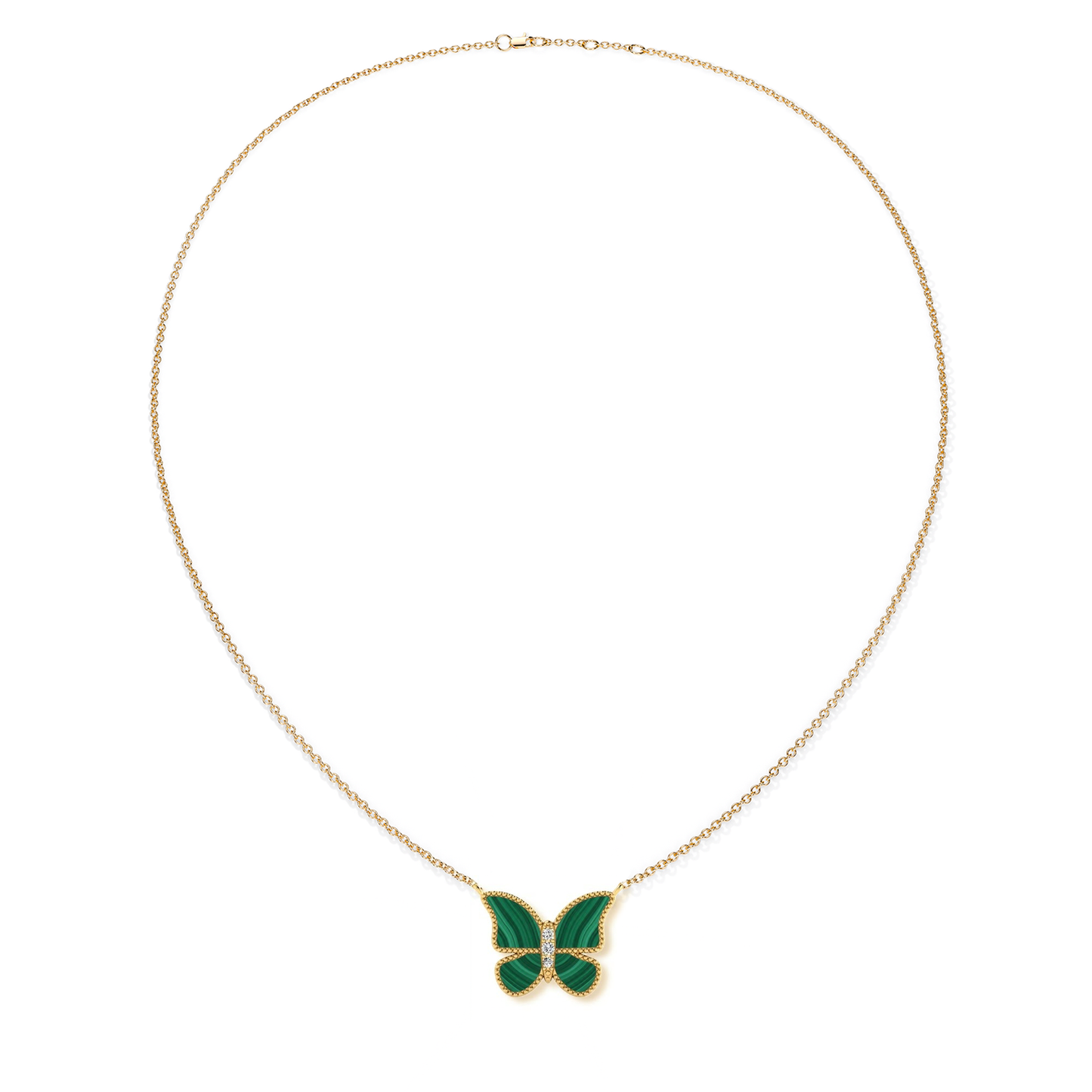 Malachite Large Butterfly Necklace
