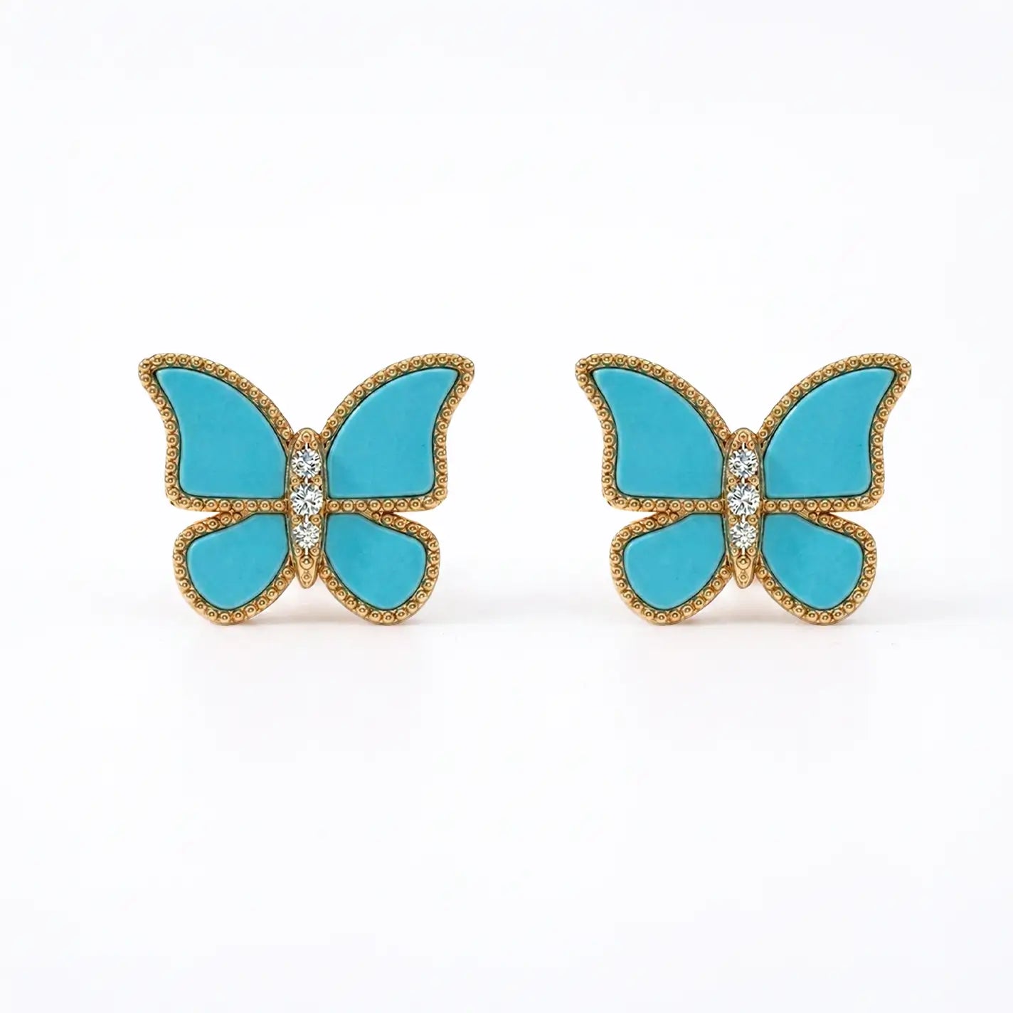 Butterfly Earrings Turqouise Large
