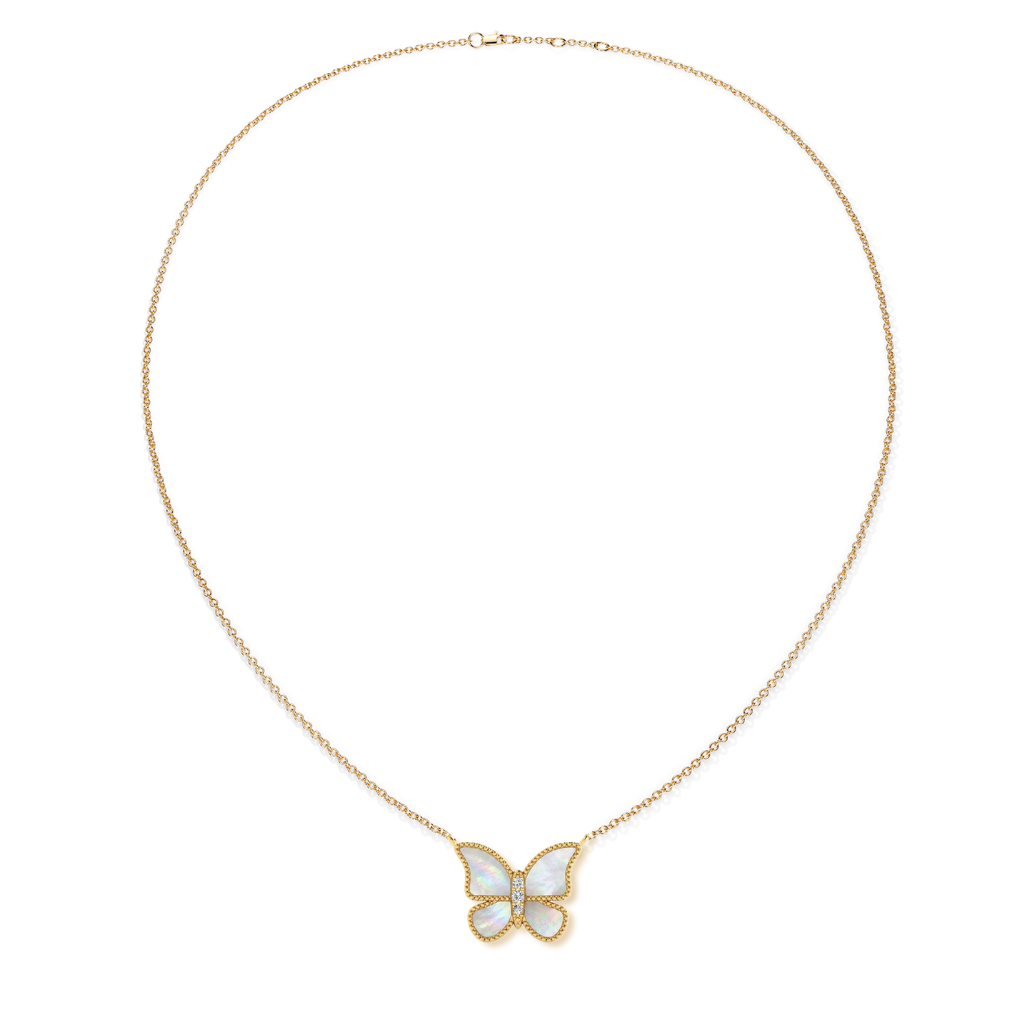 MOP Large Butterfly Necklace