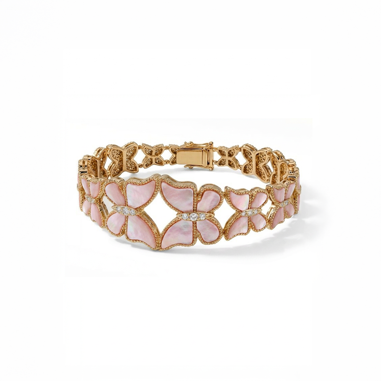 Butterfly Hand Cuff MOP Pink Large