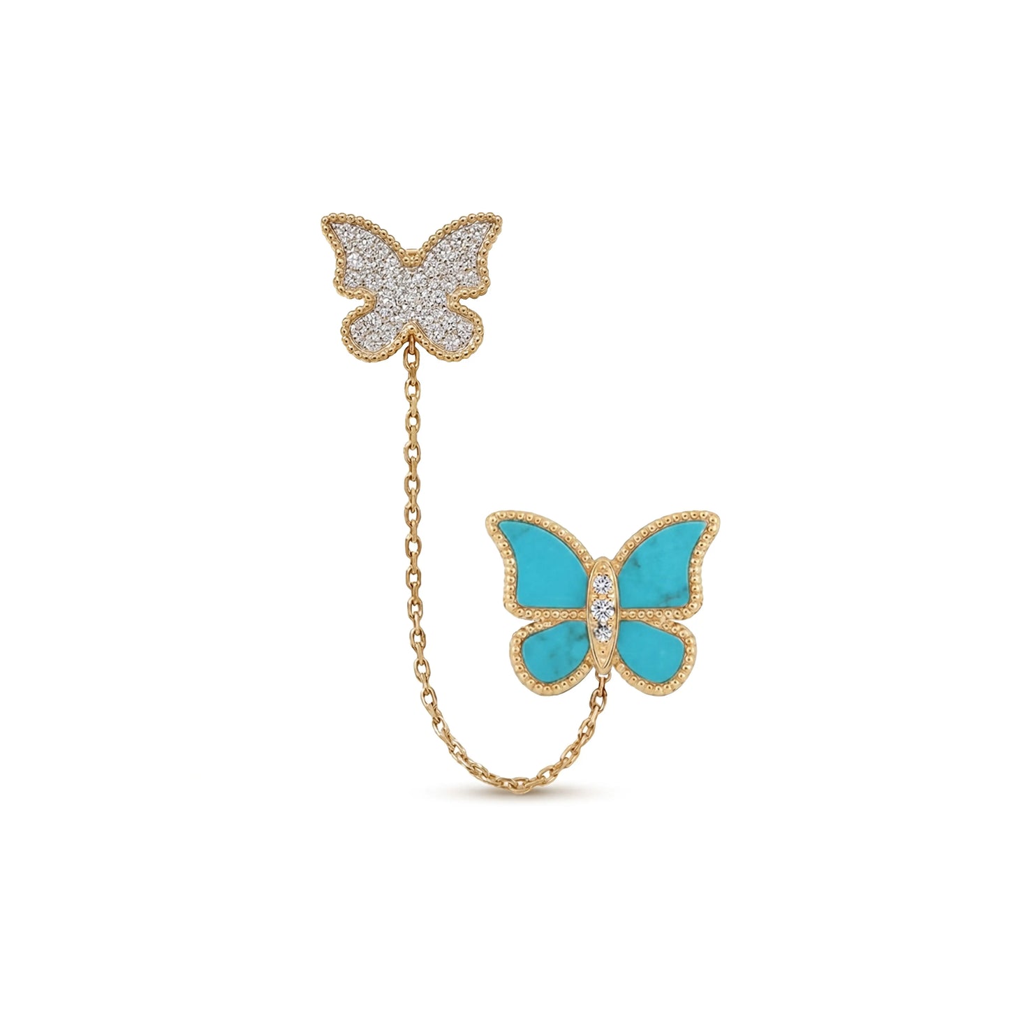 Butterfly Ear CUFF Turqouise