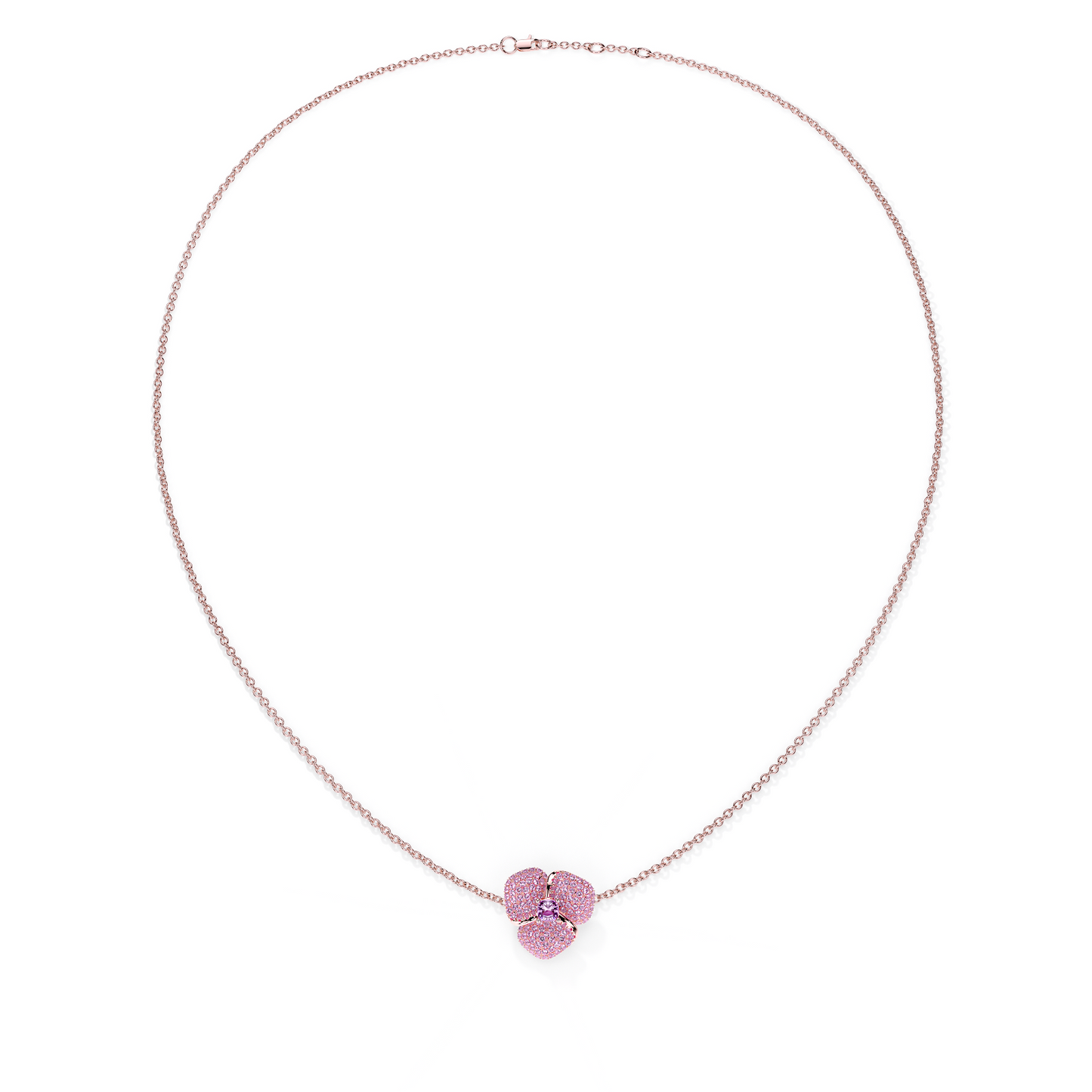 Bloom Small Pink Gold Amethyst necklace