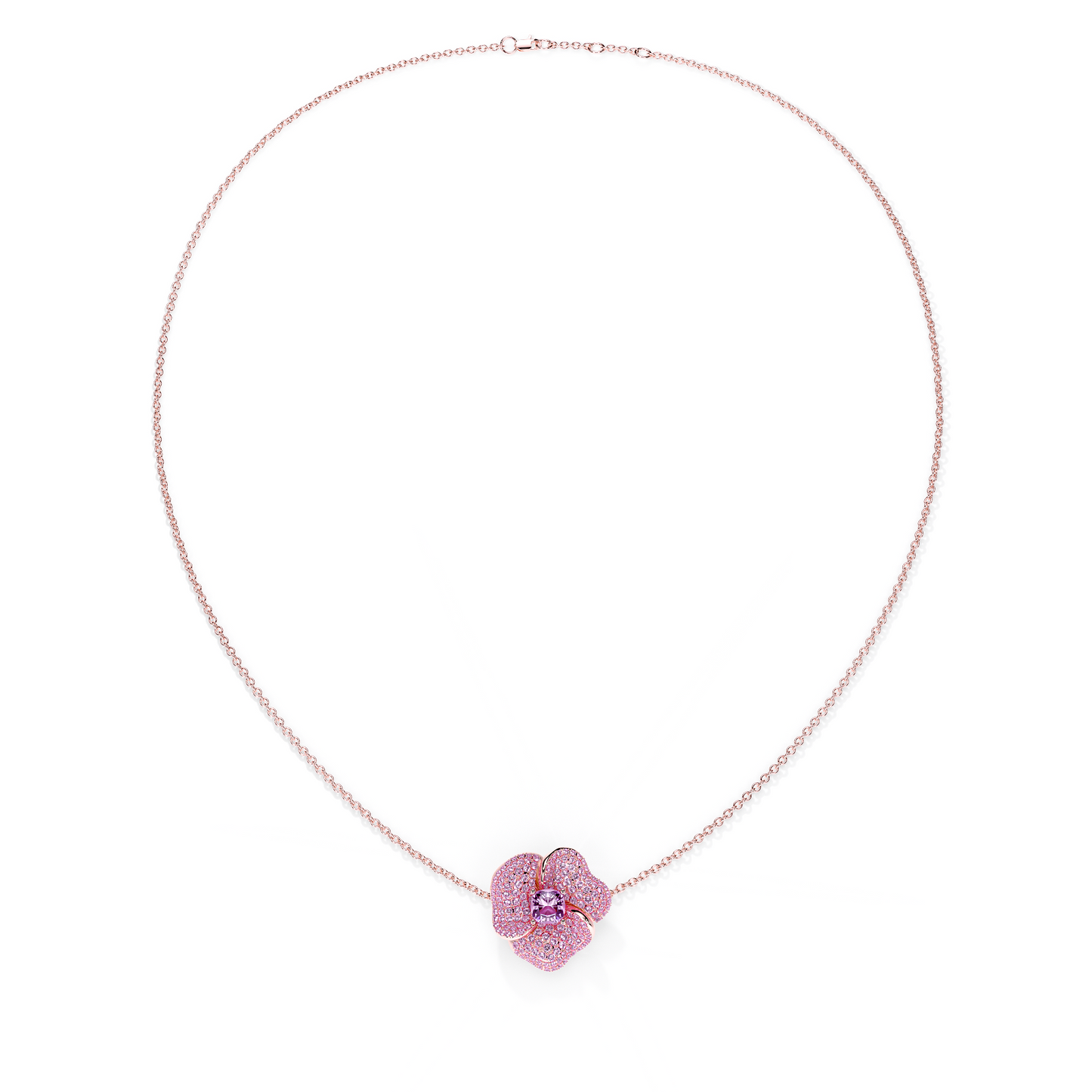 Bloom Medium Pink Gold Amethyst necklace