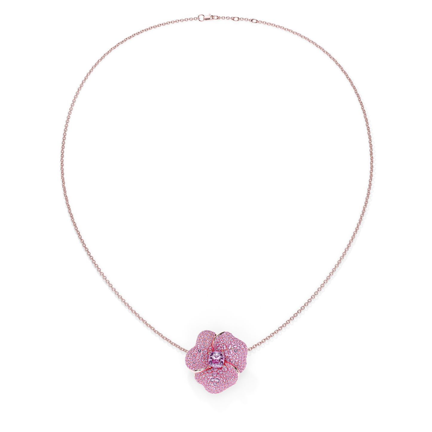 Bloom Large Pink Gold Amethyst necklace