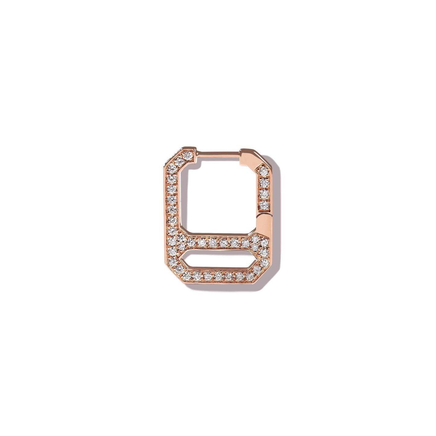DNA Pave Single Earring in Rose Gold