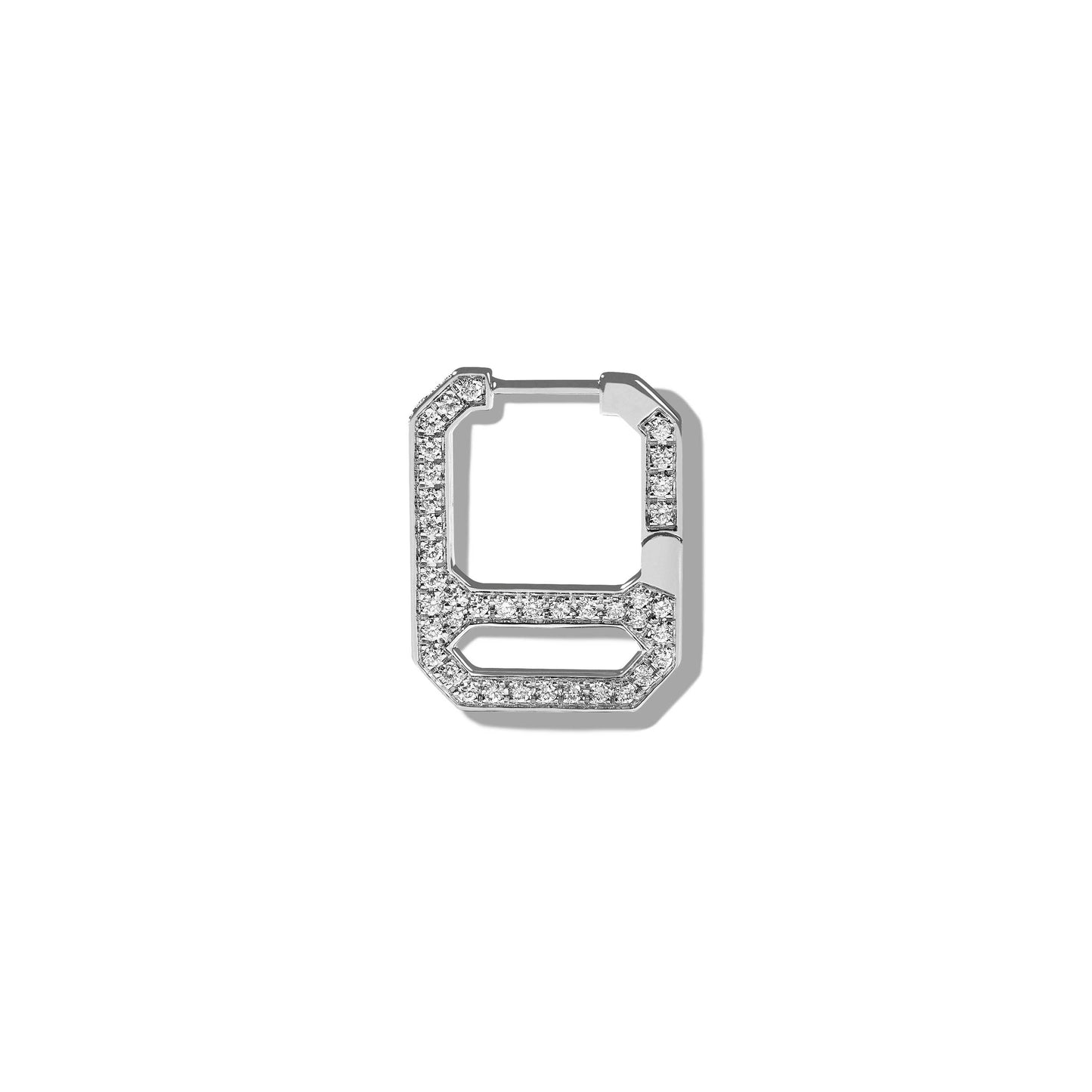 DNA Square Pave Single Earring