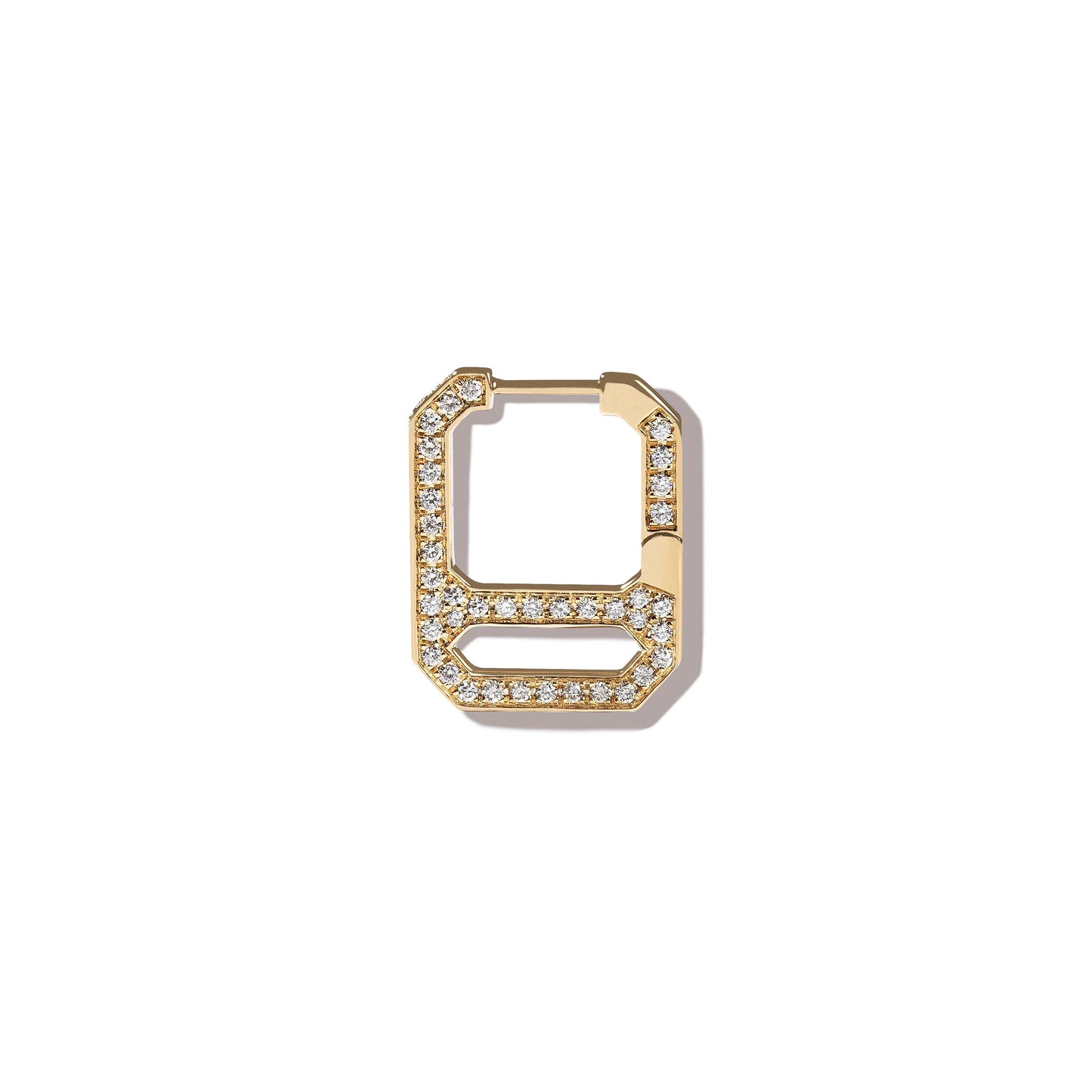 DNA Square Pave Single Earring