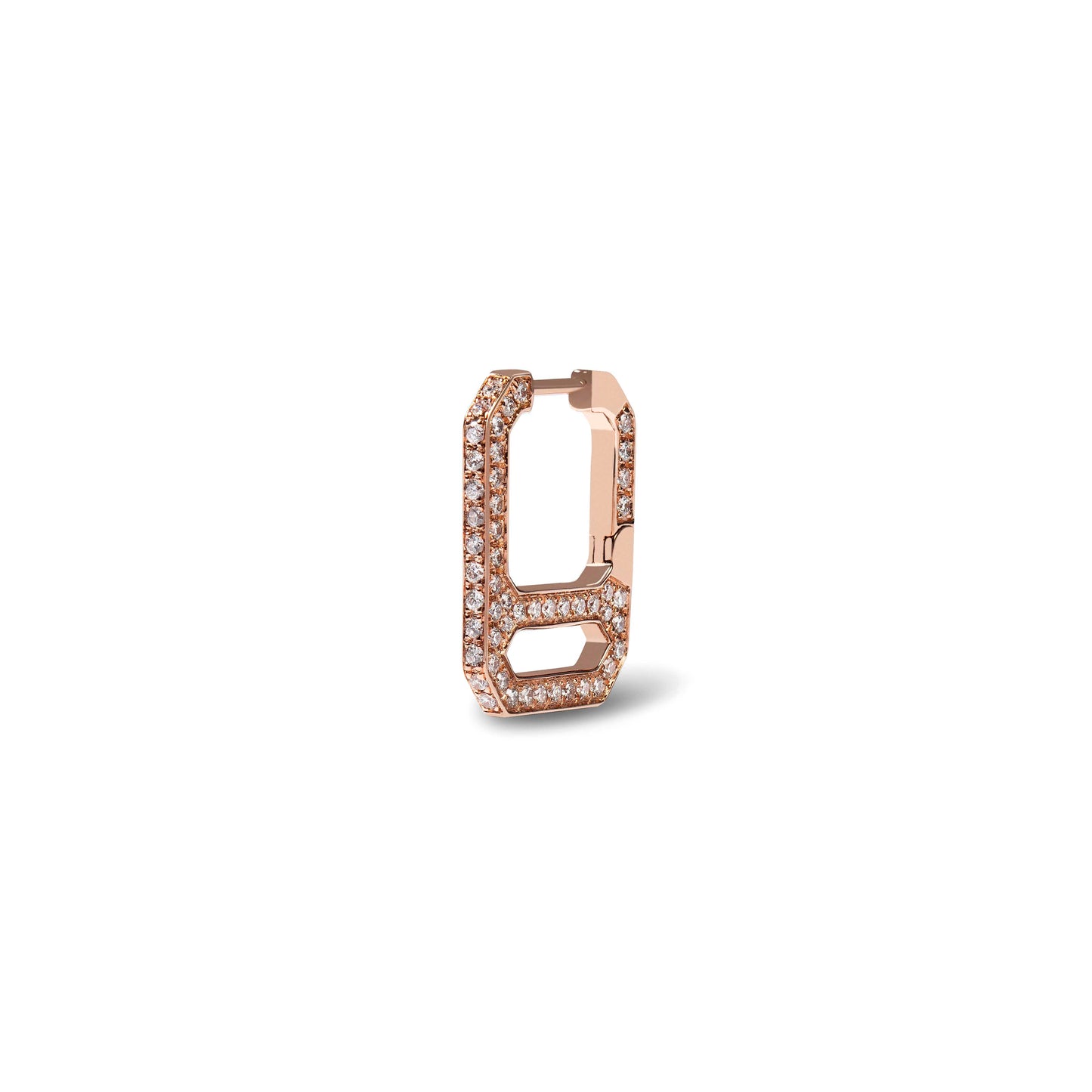 DNA Pave Single Earring in Rose Gold