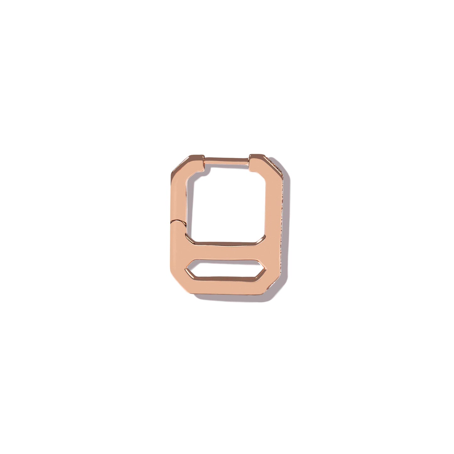 DNA Pave Single Earring in Rose Gold