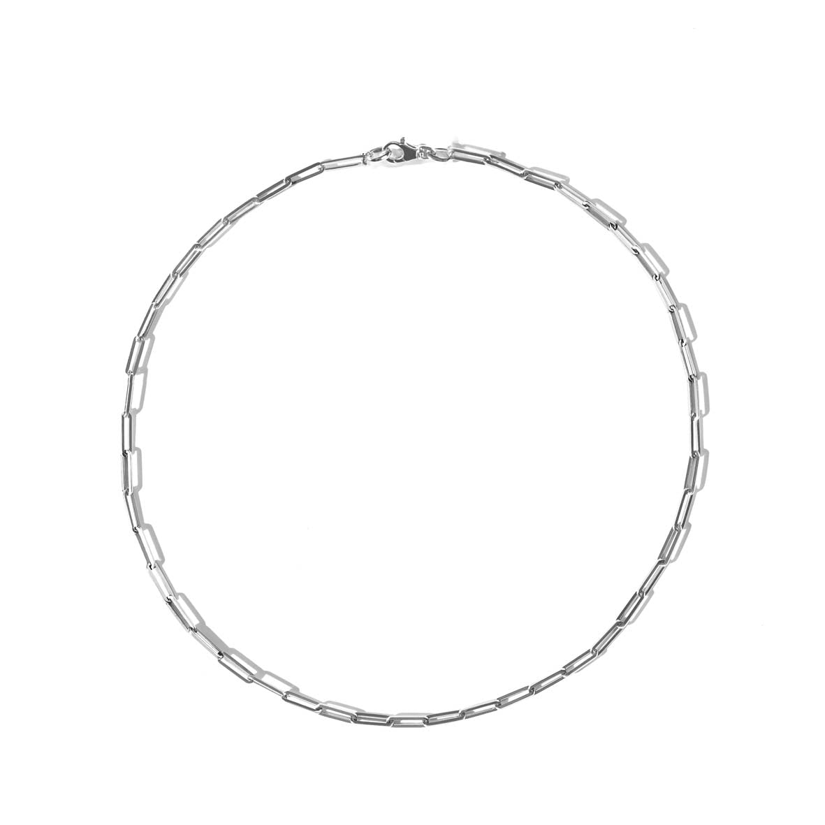 Paperclip Chain Choker in 18K Gold