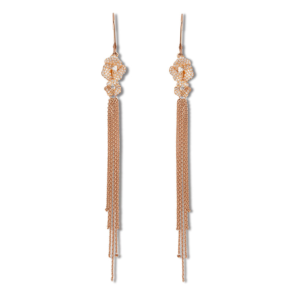 Bloom Mini Diamond Tassel Earrings