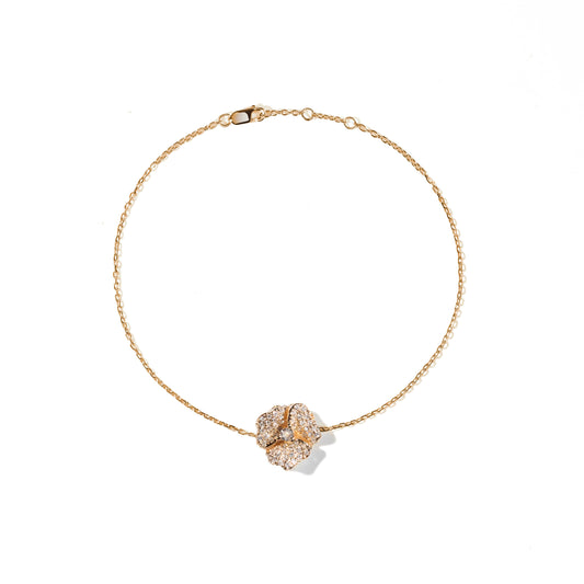 Bloom Mini Flower White Diamond Bracelet