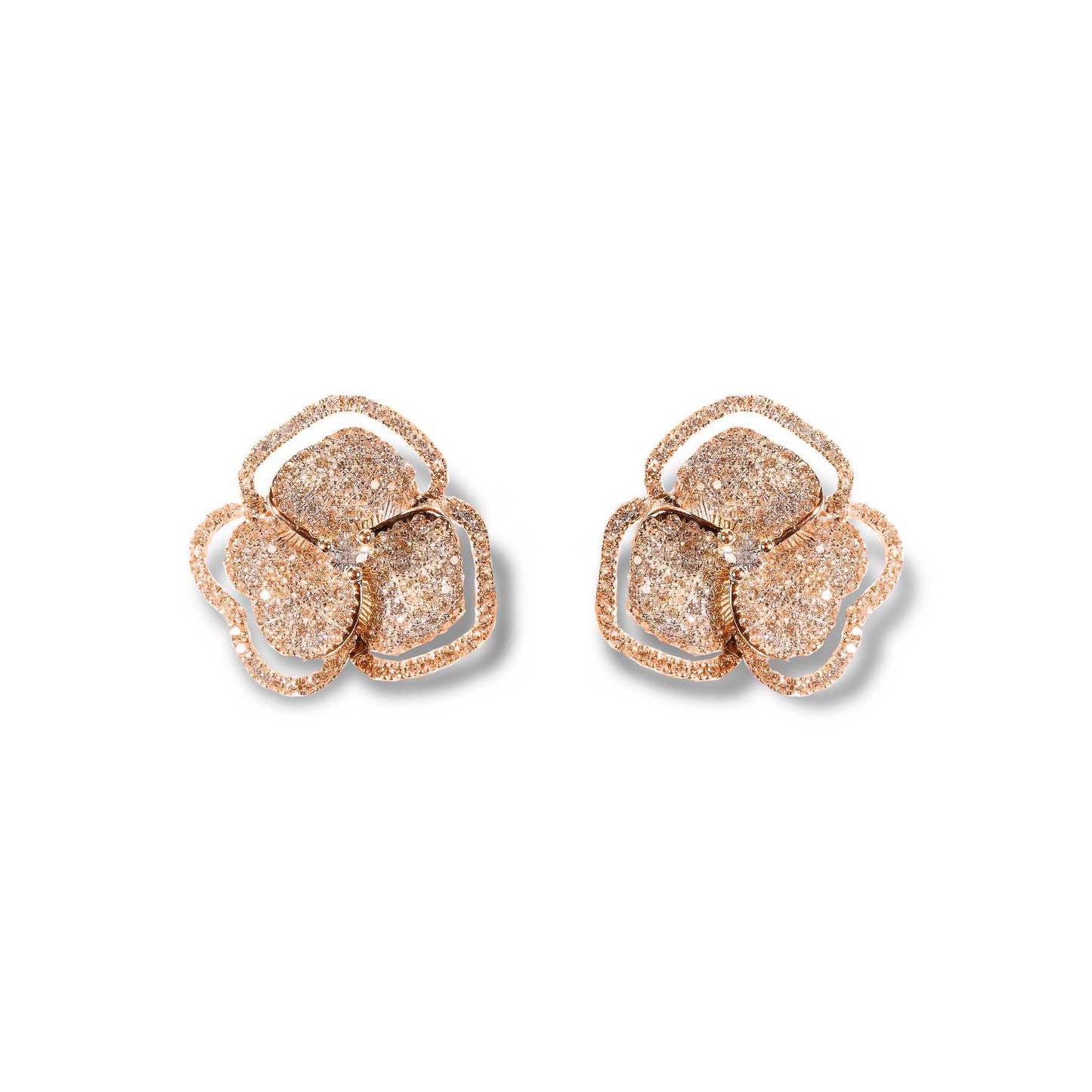 Bloom Small Halo Diamond Earrings