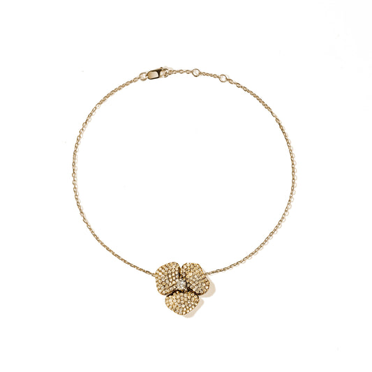 Bloom Small Flower White Diamonds Bracelet