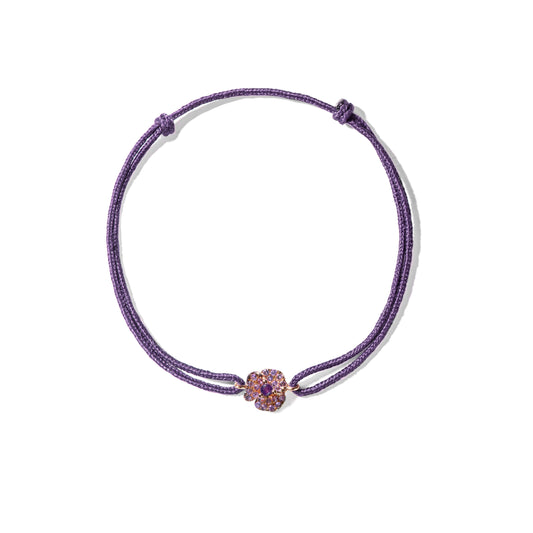 Bloom Petit Flower Amethyst String Bracelet in String in Rose Gold