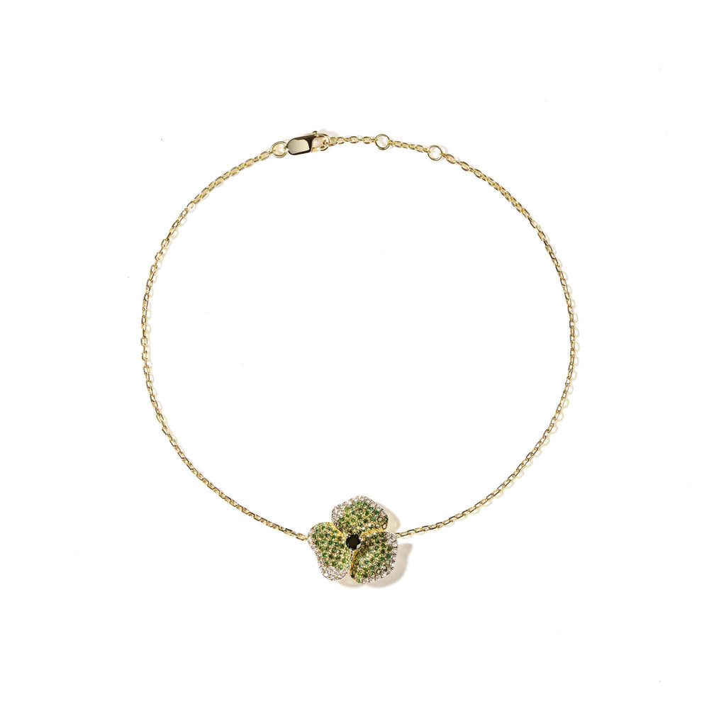 Bloom Petit Flower Amethyst String Bracelet in String in Rose Gold – AS29