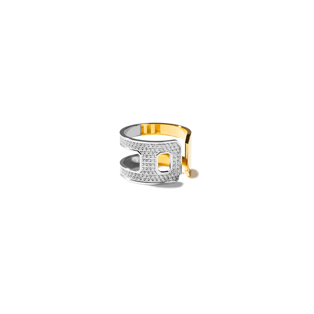 DNA Pave Diamond Opened Ring