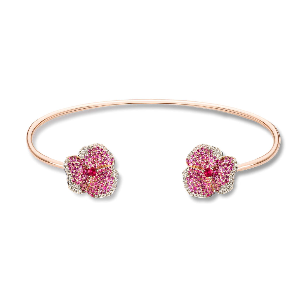 Bloom Petit Flower Light Pink Sapphires String Bracelet in Rose Gold – AS29