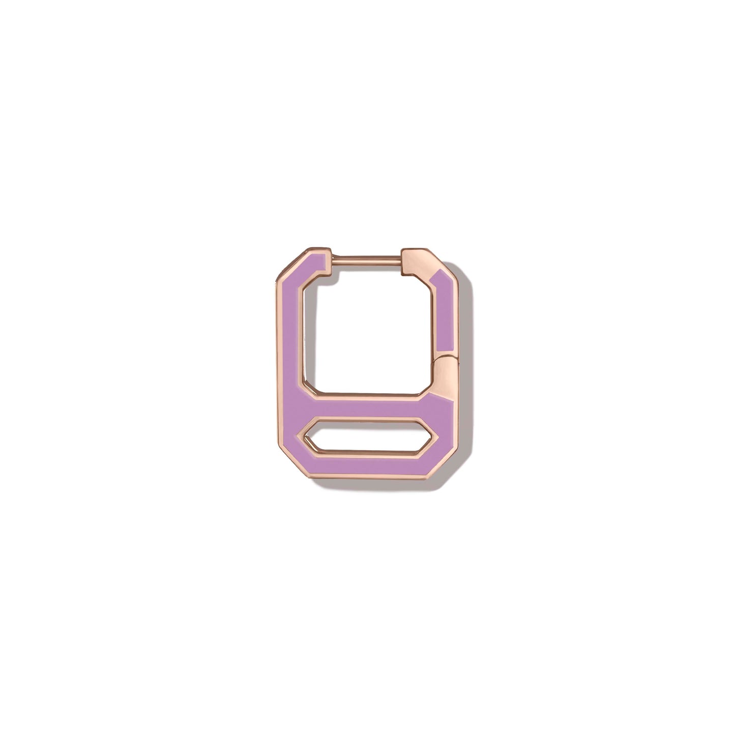 DNA Fair Orchid Enamel Single Earring in Rose Gold
