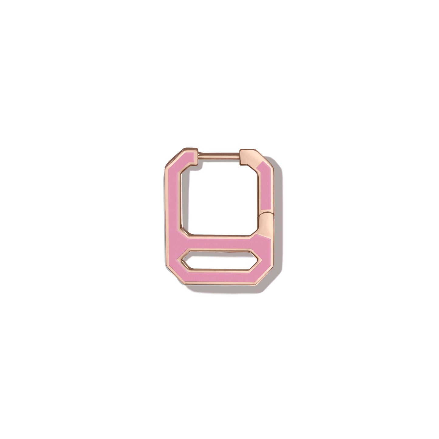 DNA Tea Rose Enamel Single Earring in Rose Gold