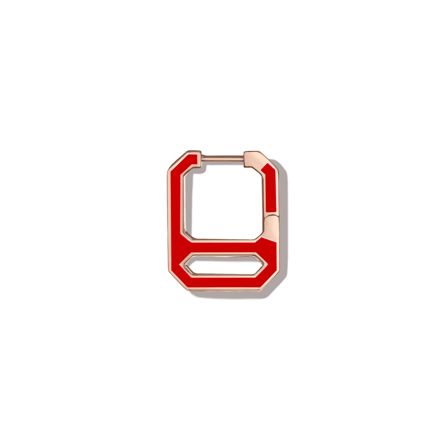 DNA Apple Candy Enamel Single Earring in Rose Gold