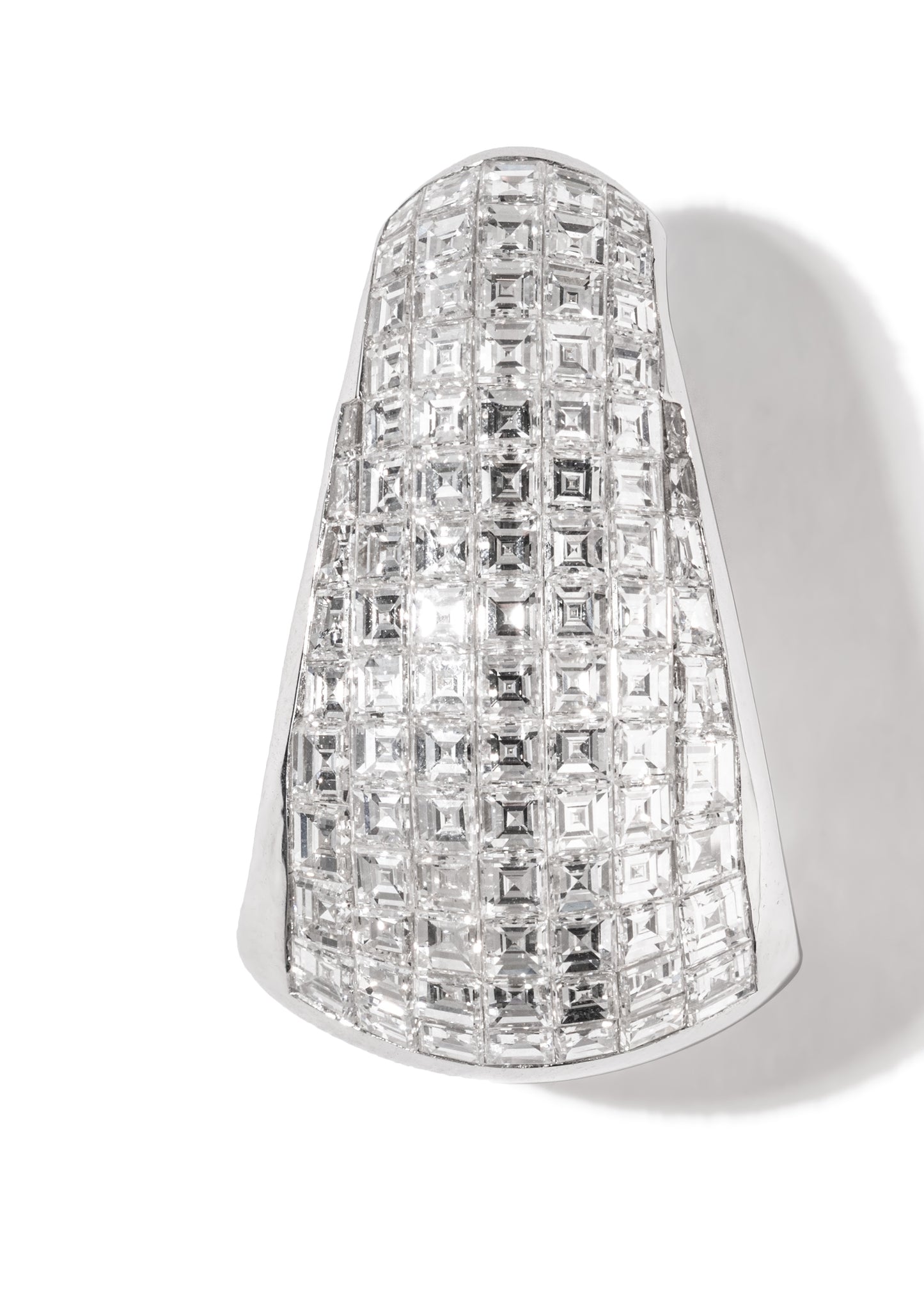 AS29 Bombee Pave Earring in White Gold