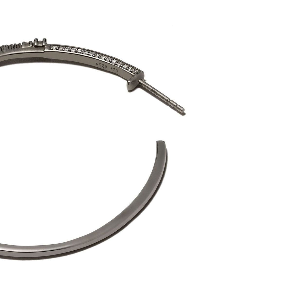 Icicle Long Diamond Hoop Earrings