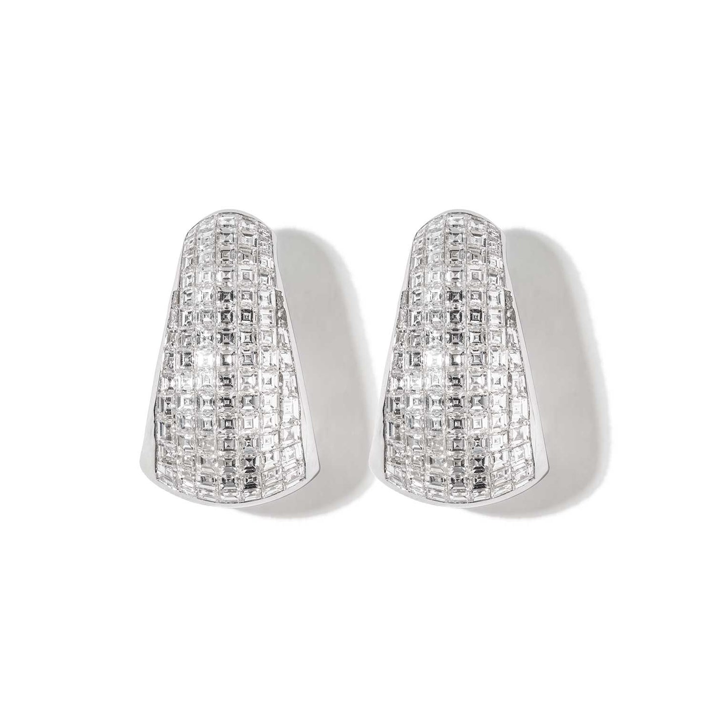 AS29 Bombee Pave Earring in White Gold