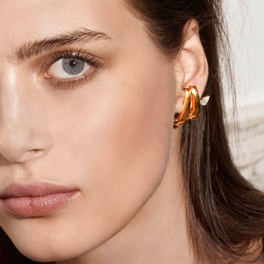 Bombee Pear Double Branches Earrings