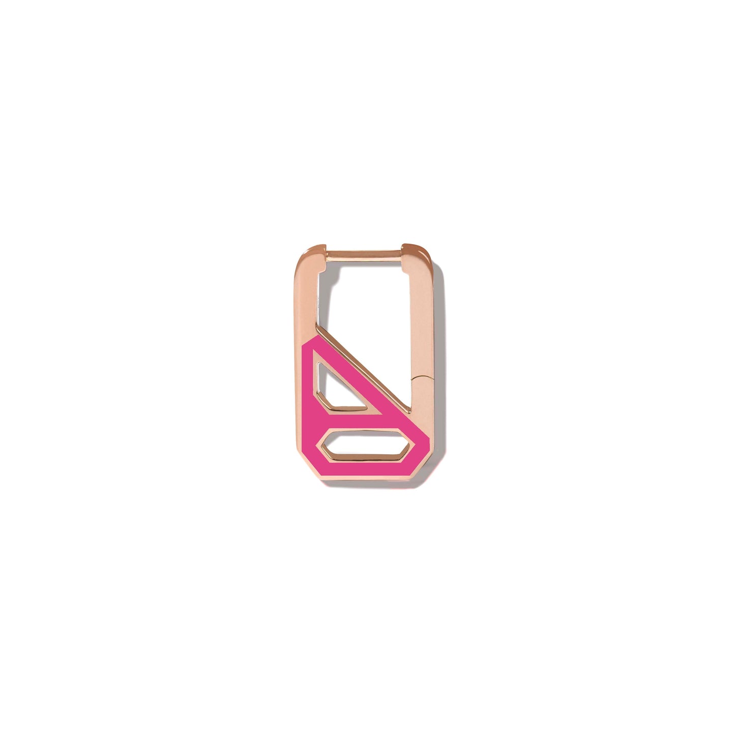DNA Wild Orchid Enamel Rectangle Single Earring