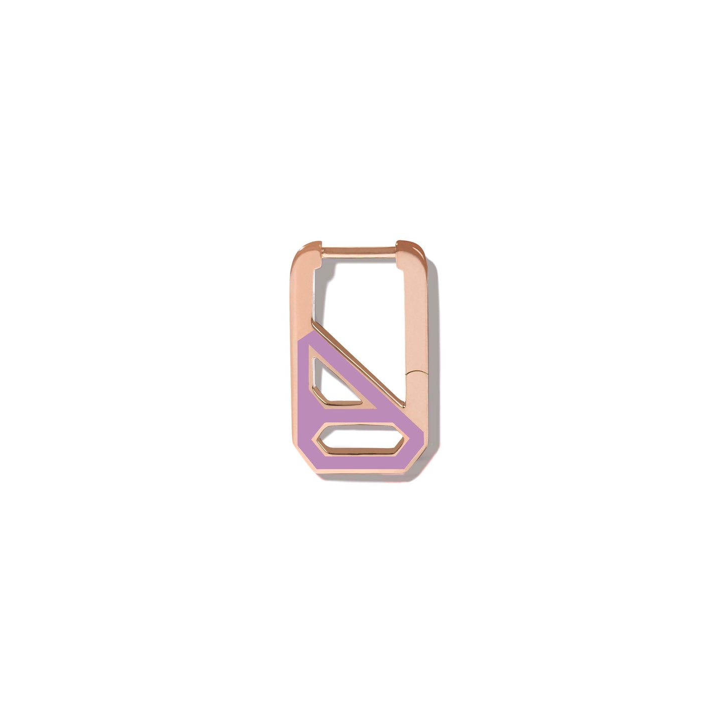 DNA Fair Orchid Enamel Rectangle Single Earring