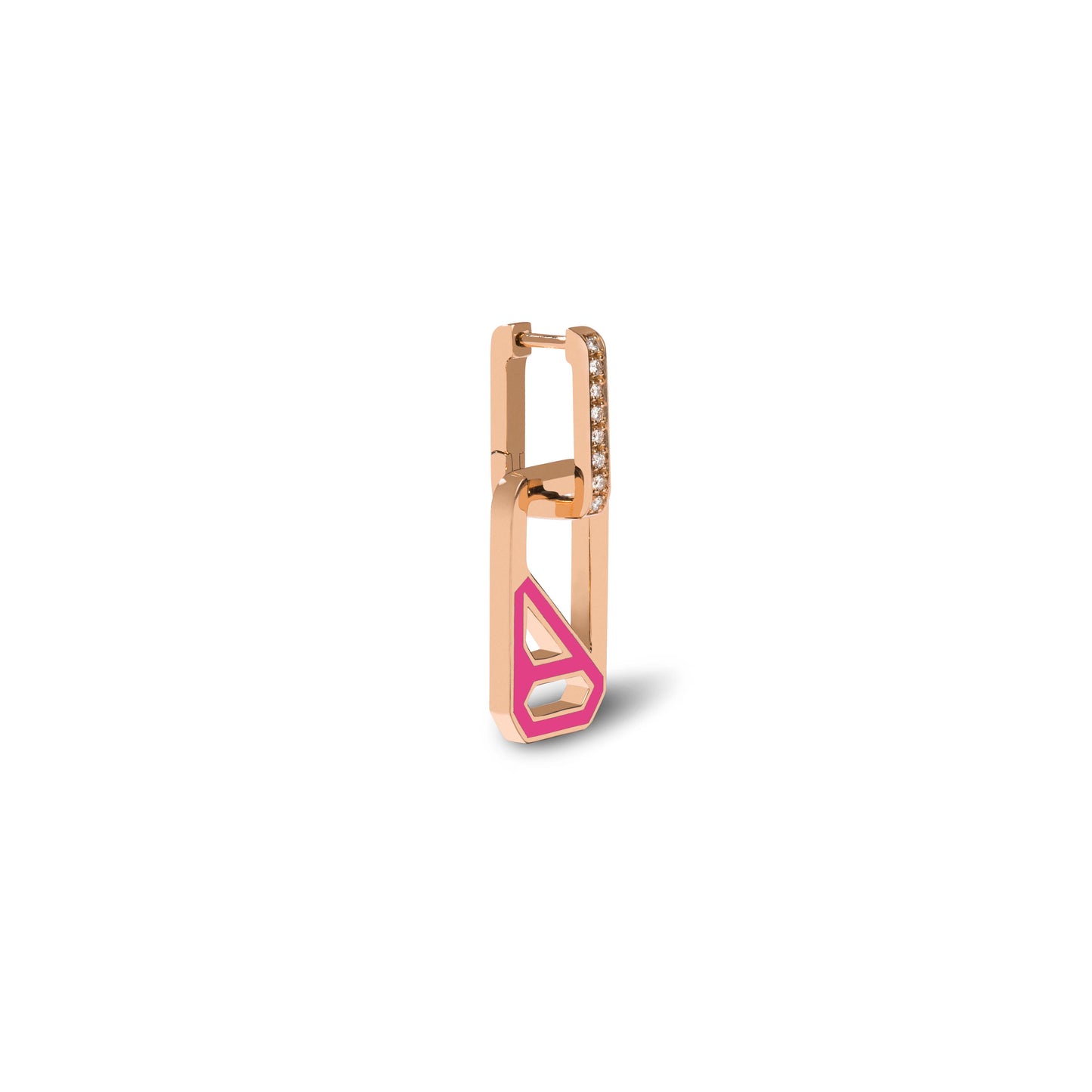 DNA Wild Orchid Enamel Single Drop Earring