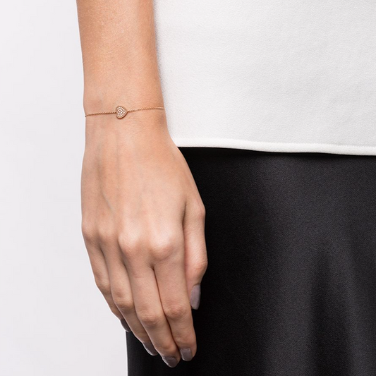 Heart Beading Pave Bracelet