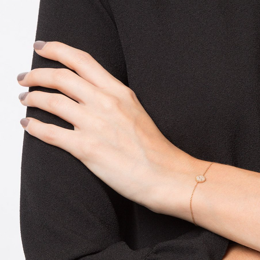 Round Beading Pave Bracelet