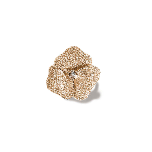 Bloom Large Flower White Diamond Ring