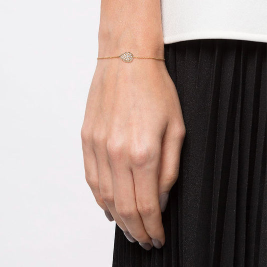 Pear Beading Pave Bracelet