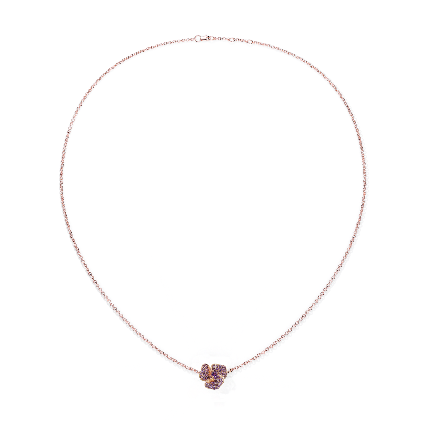 Bloom Mini Pink Gold Amethyst necklace