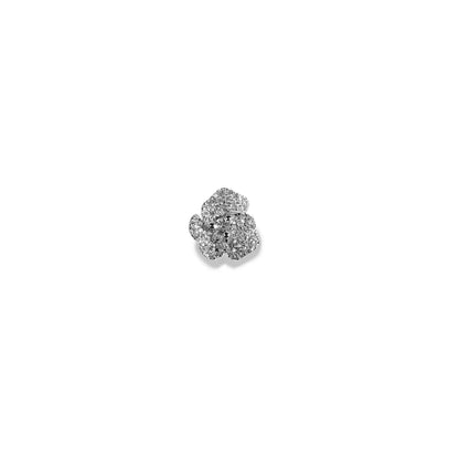 Bloom Mini  White Gold Ear cuff in White