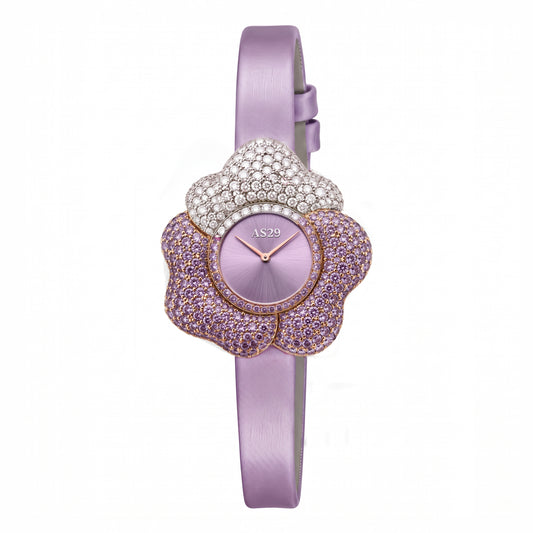 BLOOM White and Purple WATCH with MOTHER OF PEARL DIAL