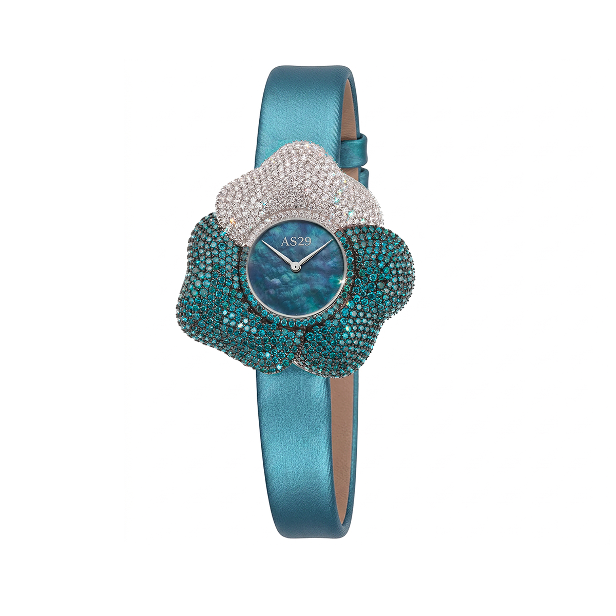 BLOOM White and Blue WATCH with MOTHER OF PEARL DIAL