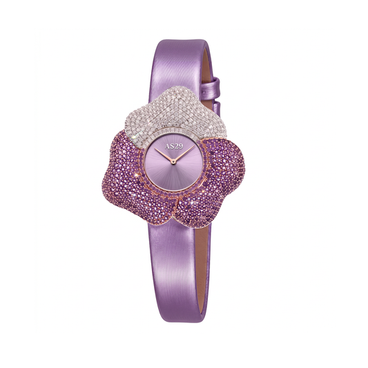 BLOOM White and Purple WATCH with MOTHER OF PEARL DIAL