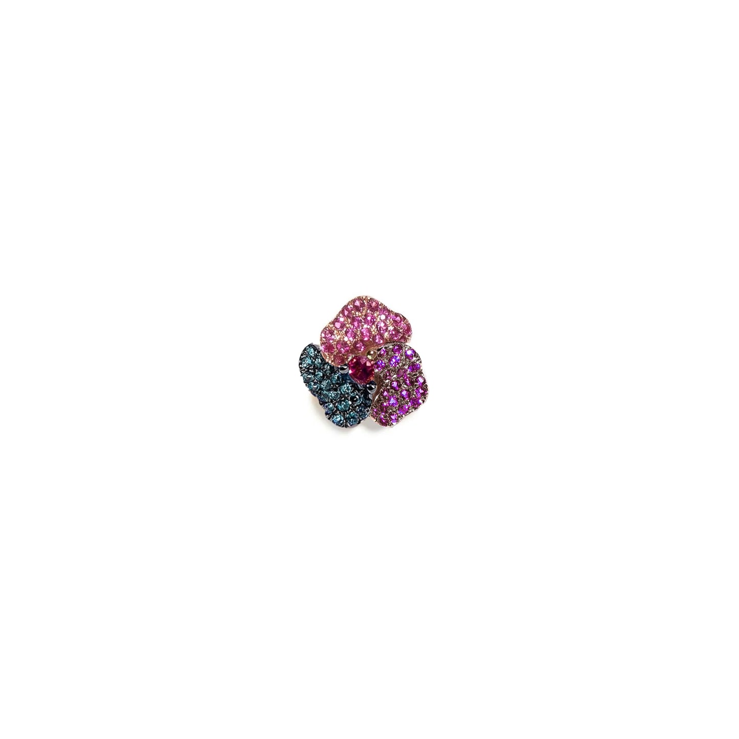 Bloom Mini Pink Gold Ear Cuff in Blue, Purple  and Red