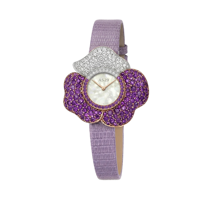 BLOOM White and Purple WATCH with MOTHER OF PEARL DIAL