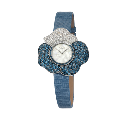 BLOOM White and Blue WATCH with MOTHER OF PEARL DIAL
