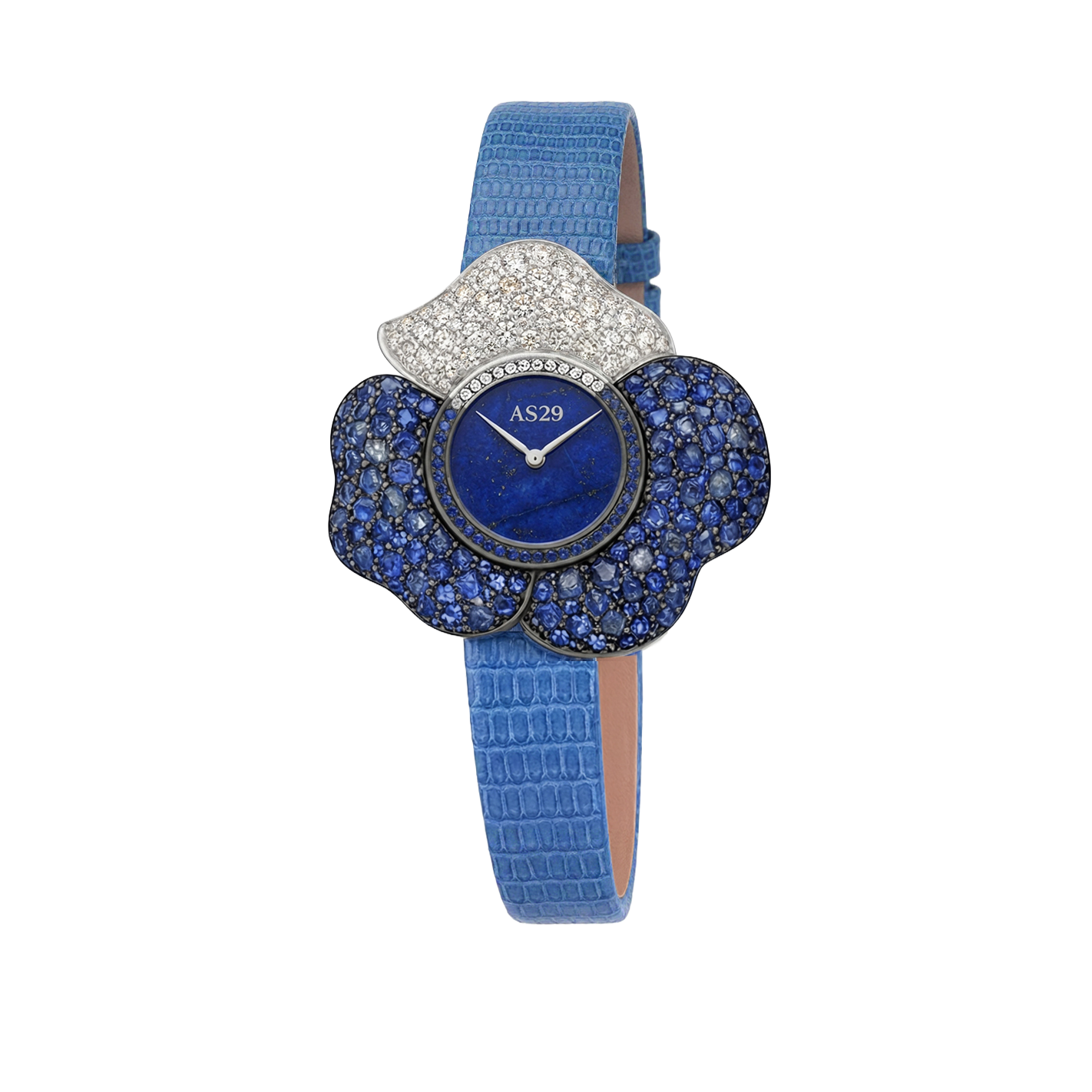 BLOOM WHite And Blue WATCH with LAPIS DIAL